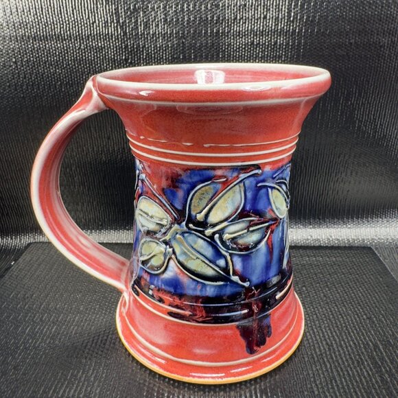Vintage 2004 Hand Made Studio Art Pottery Large Coffee Mug Cup Artist Signed Mug - Picture 8 of 10